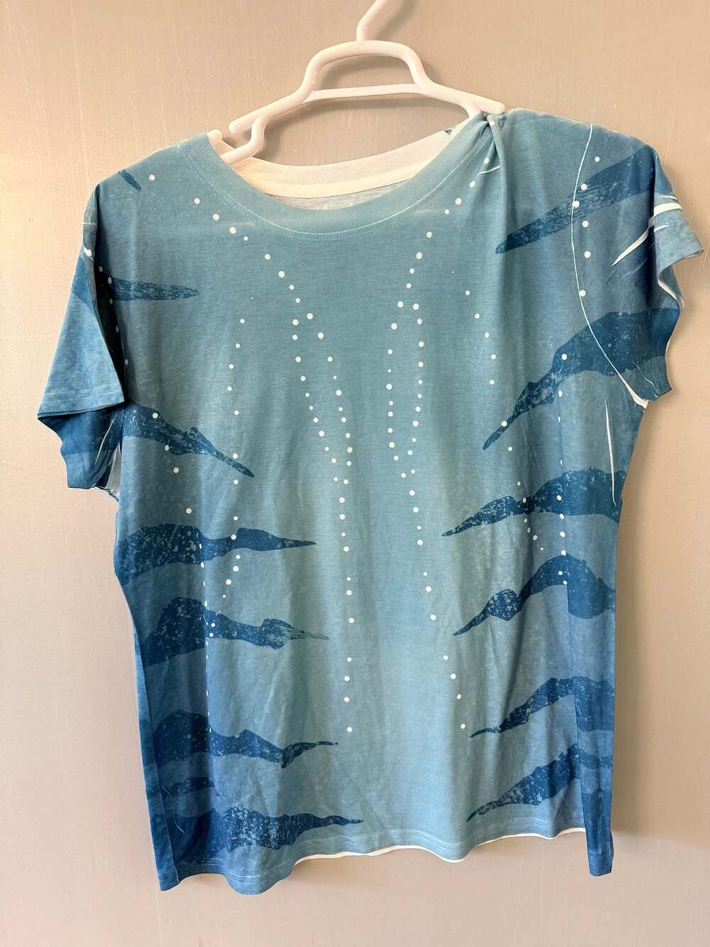 Disney Parks Pandora Avatar T Shirt Womens 2XL Blue Graphic All Over Print